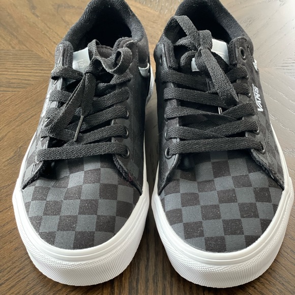 Vans Black and Grey Checkerboard Sneaker. - Picture 1 of 6